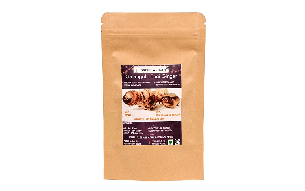 Green Wealth Galangal-Thai Ginger    Pack  50 grams